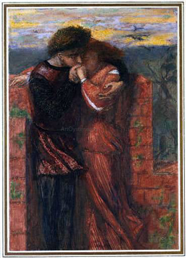 Dante Gabriel Rossetti Carlisle Wall (also known as The Lovers) - Canvas Print