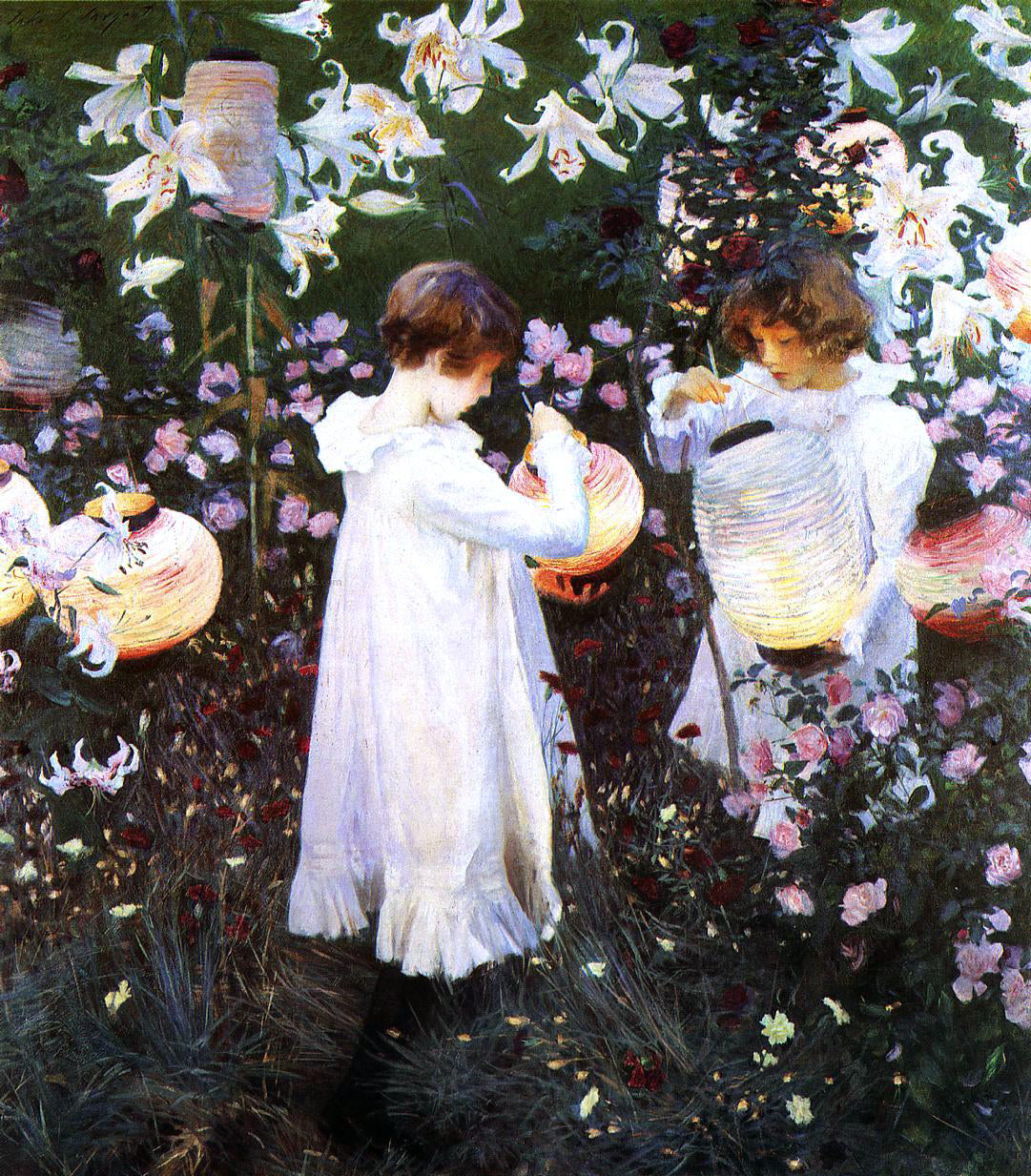 John Singer Sargent Carnation, Lily, Lily, Rose - Canvas Print