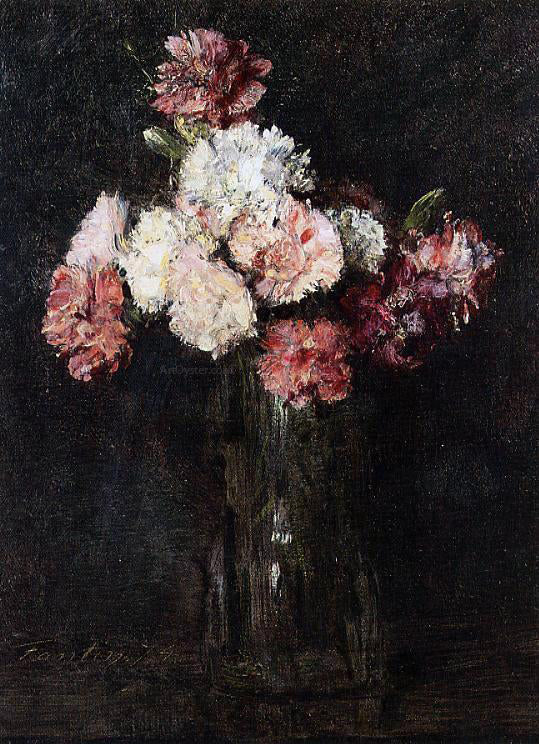 Henri Fantin-Latour Carnations in a Champagne Glass - Canvas Print