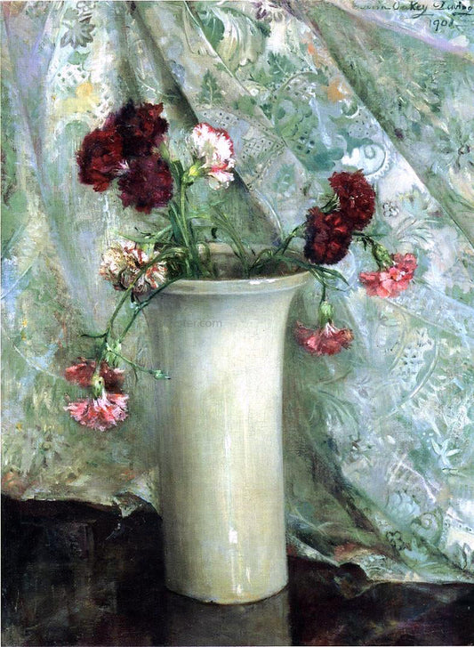 Maria Oakey Dewing Carnations in a Satsuma Vase - Canvas Print