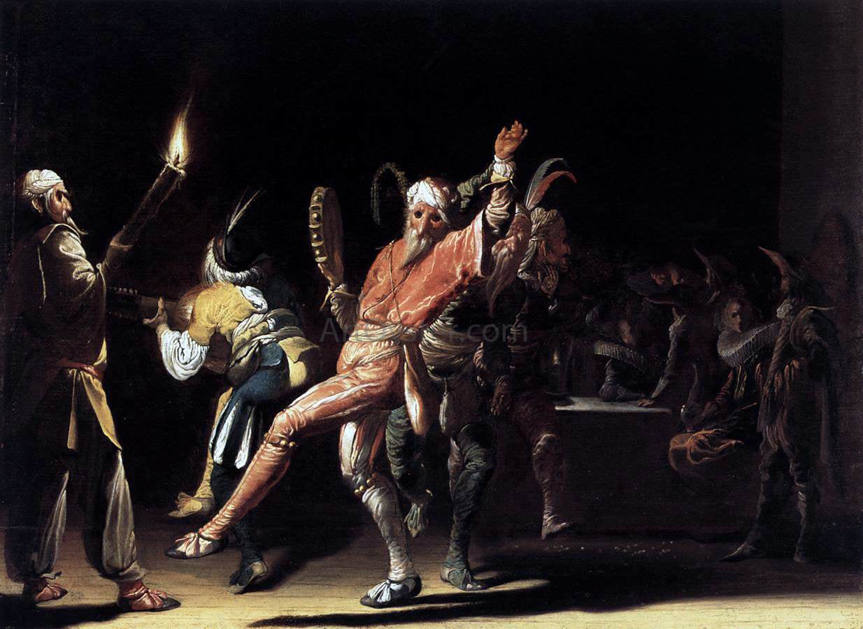 Willem Cornelisz Duyster Carnival Clowns - Canvas Print