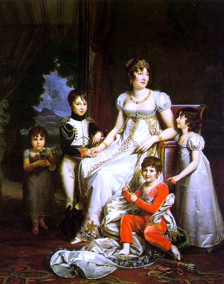 Baron Francois Gerard Caroline Murat and her Children - Canvas Print