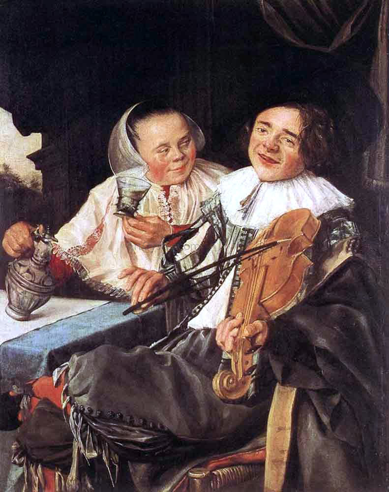 Judith Leyster Carousing Couple - Canvas Print