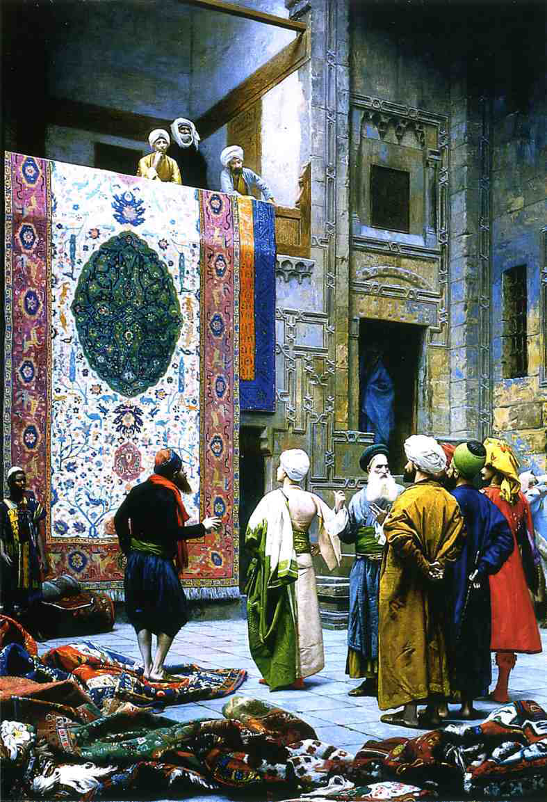 Jean-Leon Gerome Carpet Merchant in Cairo - Canvas Print