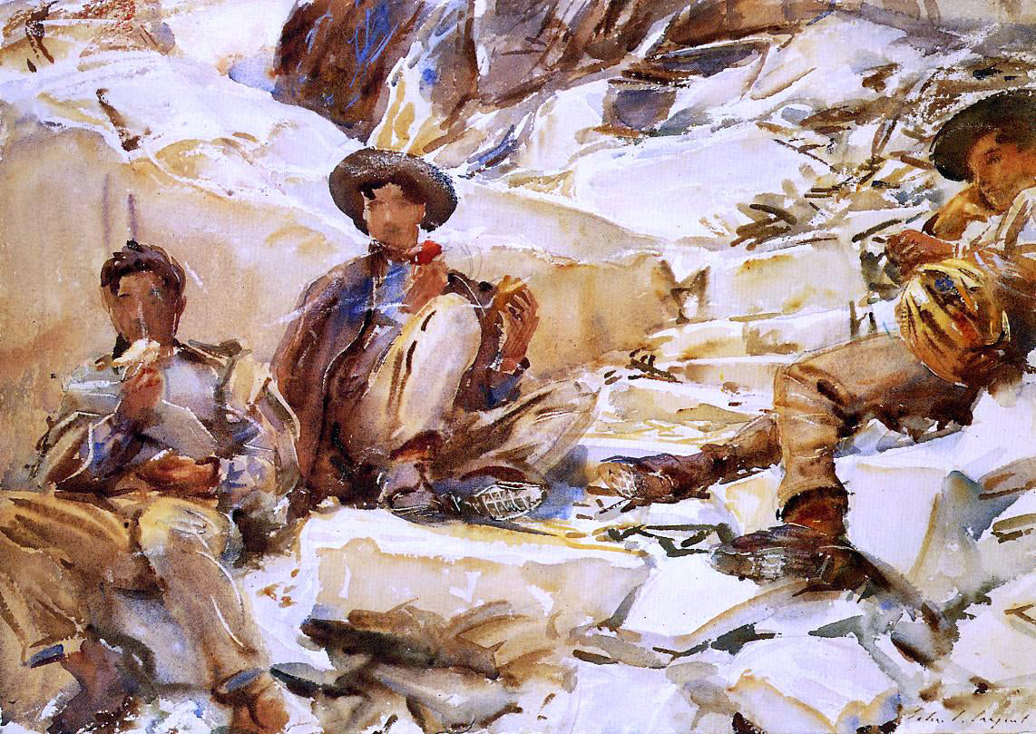 John Singer Sargent Carrara: Workmen - Canvas Print