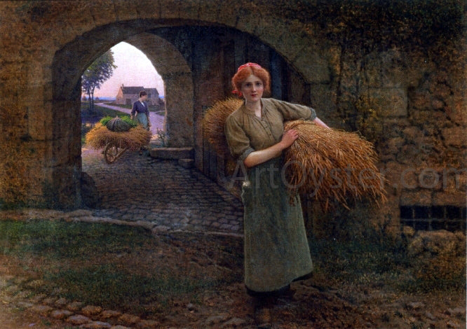 Camille-Felix Bellanger Carrying the Sheaves - Canvas Print
