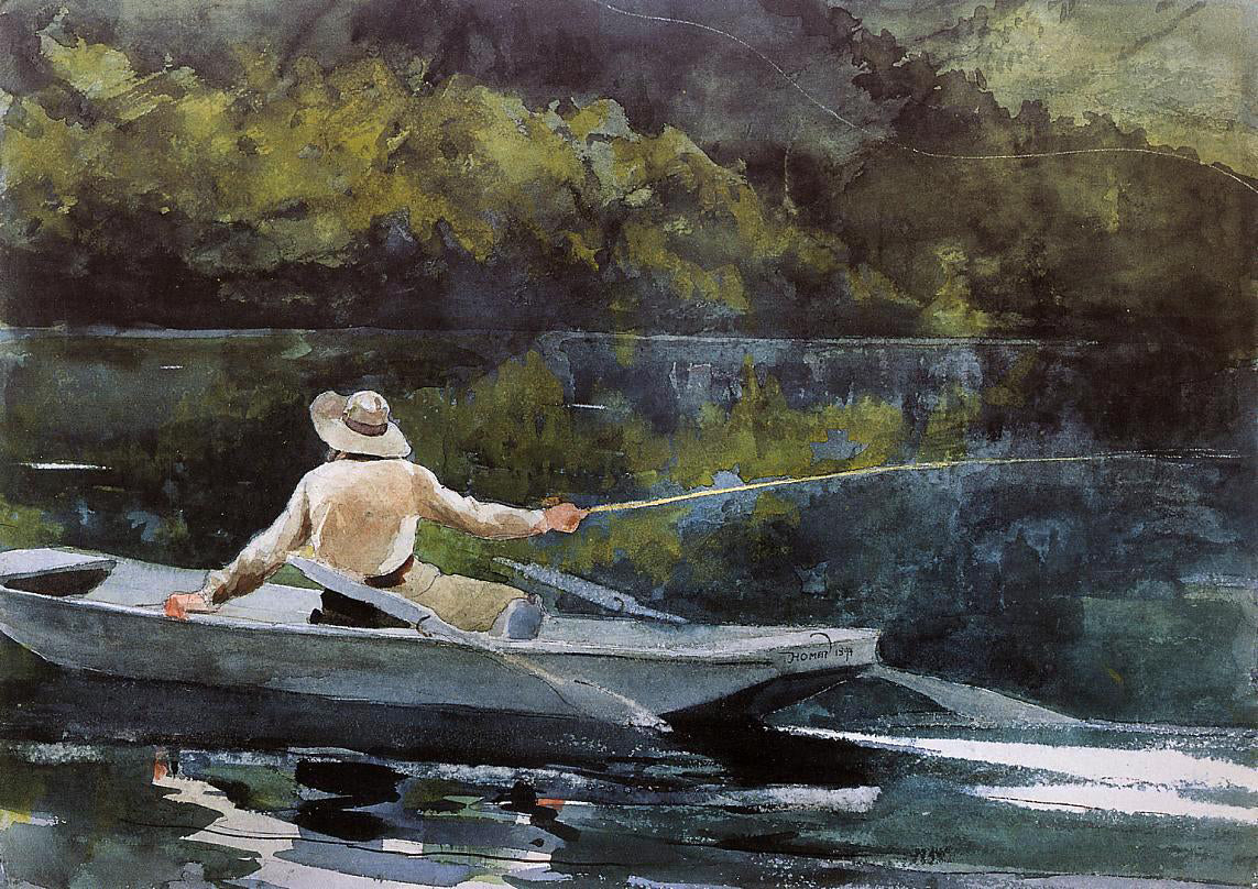 Winslow Homer Casting the Fly - Canvas Print