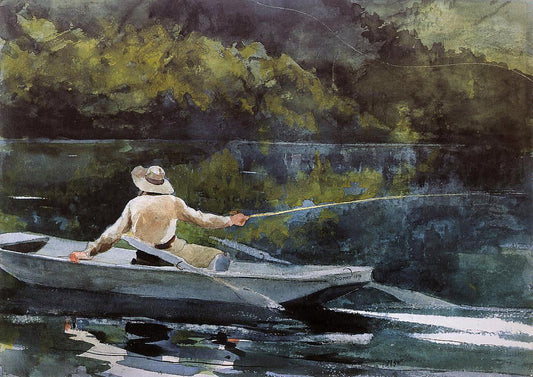 Winslow Homer Casting the Fly - Canvas Print