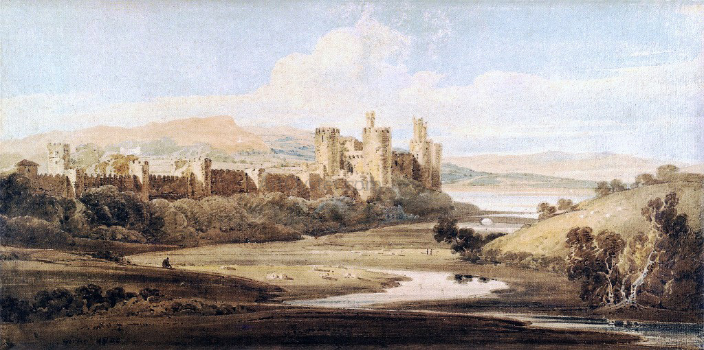 Thomas Girtin Castle Conway from the River Gyffin - Canvas Print
