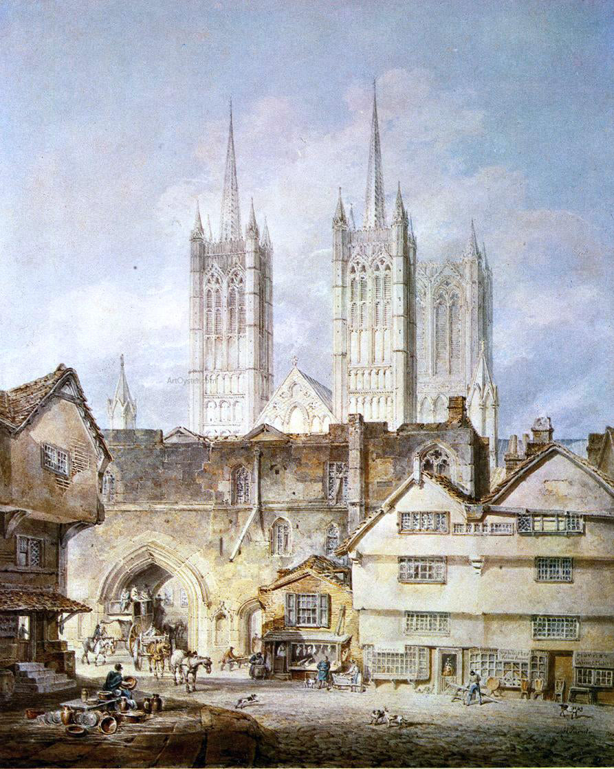 Joseph William Turner Cathedral Church at Lincoln - Canvas Print