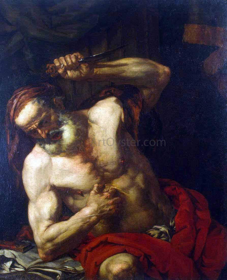 Giovanni Battista Langetti Cato - Canvas Print