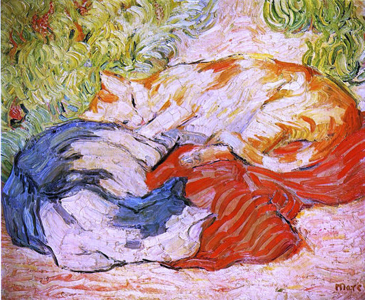Franz Marc Cats - Canvas Print