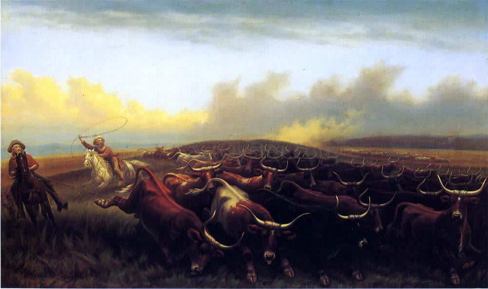 James Walker Cattle Drive No. 1 - Canvas Print
