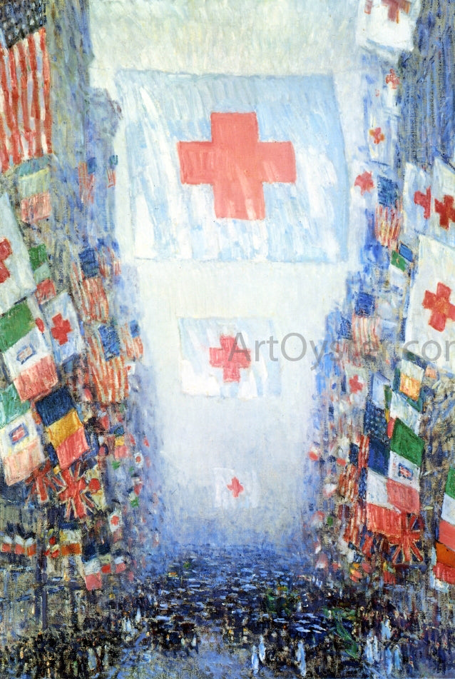 Frederick Childe Hassam Celebration Day - Canvas Print