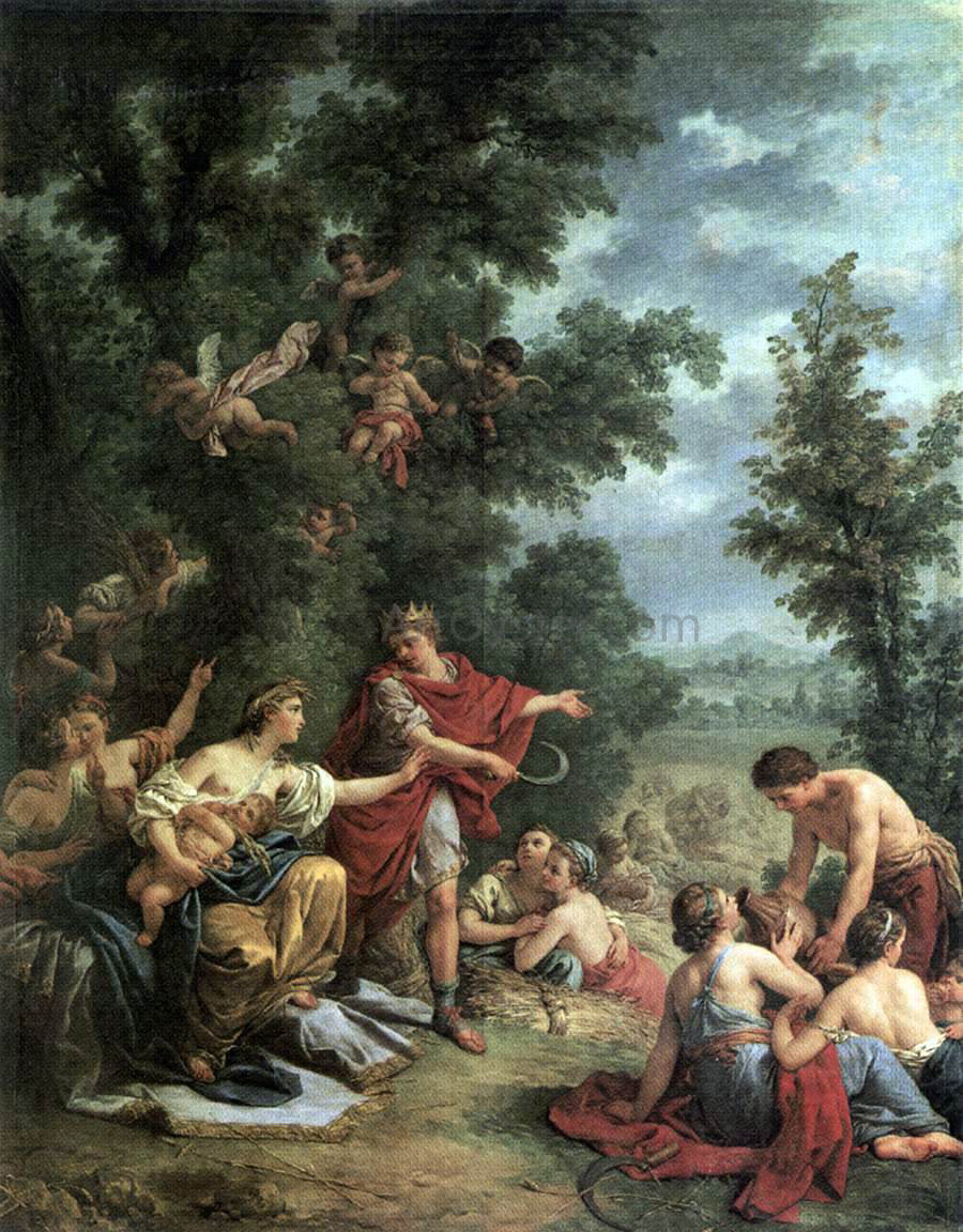 Louis-Jean-Francois Lagrenee Ceres Teaching Agriculture to King Triptolemus - Canvas Print