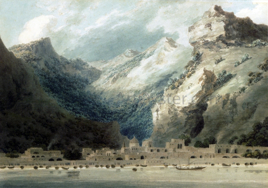John Robert Cozens Cetera, Gulf of Salerno - Canvas Print