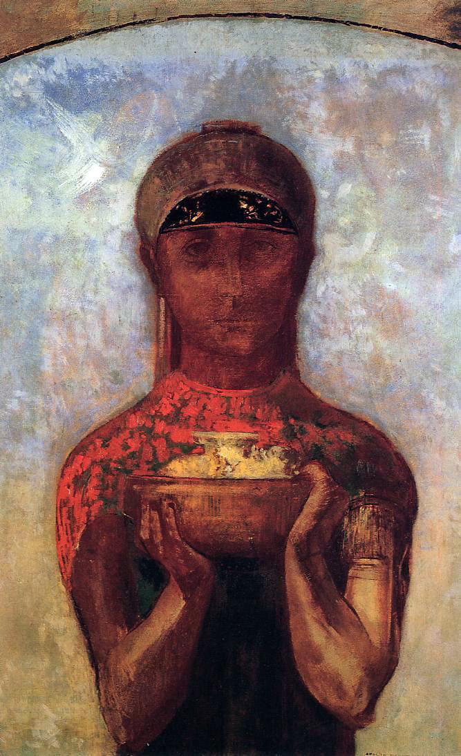 Odilon Redon Chalice of Mystery - Canvas Print
