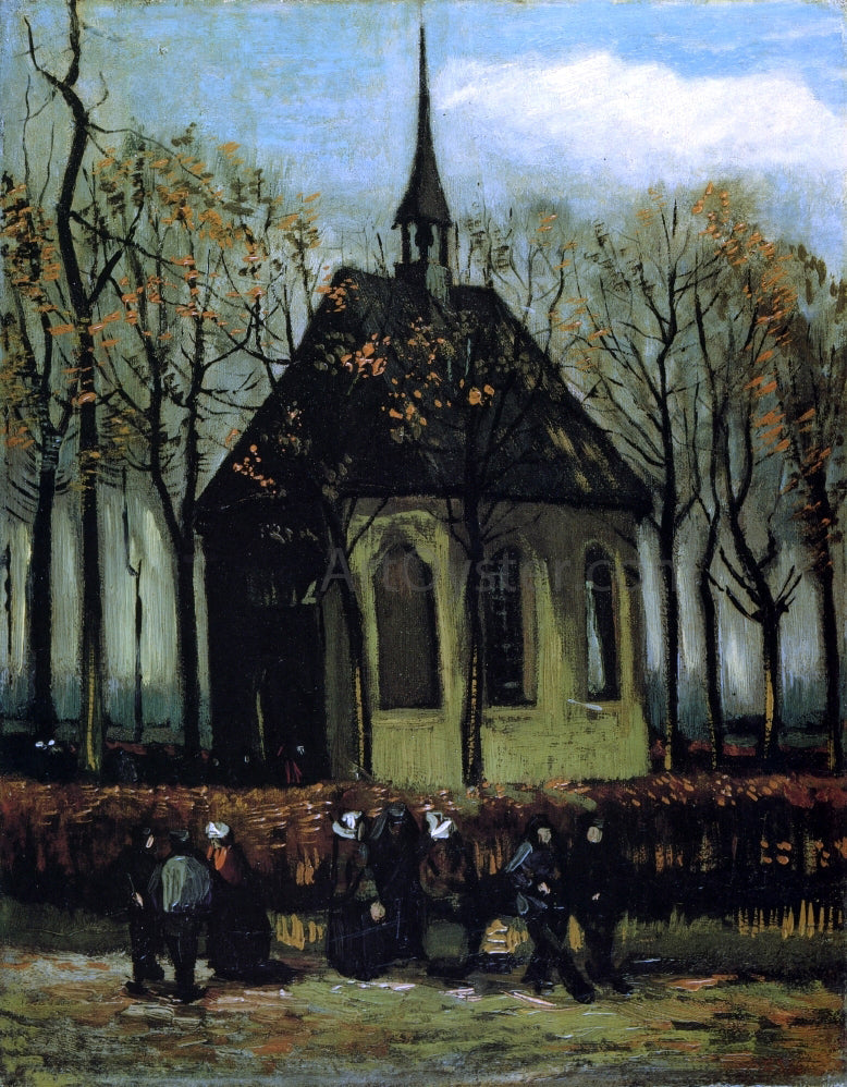 Vincent Van Gogh Chapel at Nuenen - Canvas Print