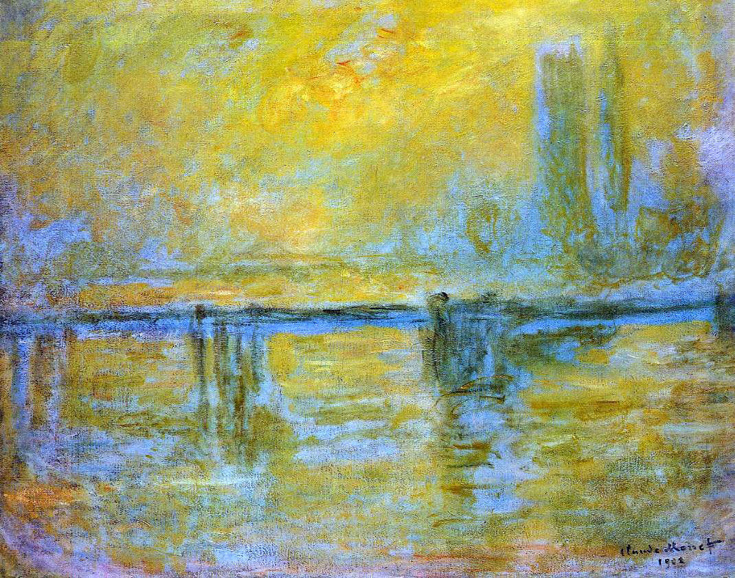 Claude Oscar Monet Charing Cross Bridge, Fog - Canvas Print