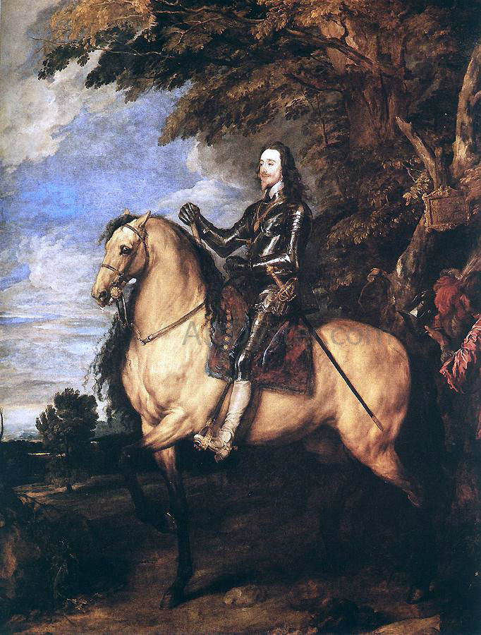 Sir Antony Van Dyck Charles I on Horseback - Canvas Print