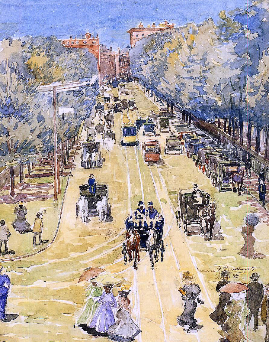 Maurice Prendergast Charles Street, Boston - Canvas Print