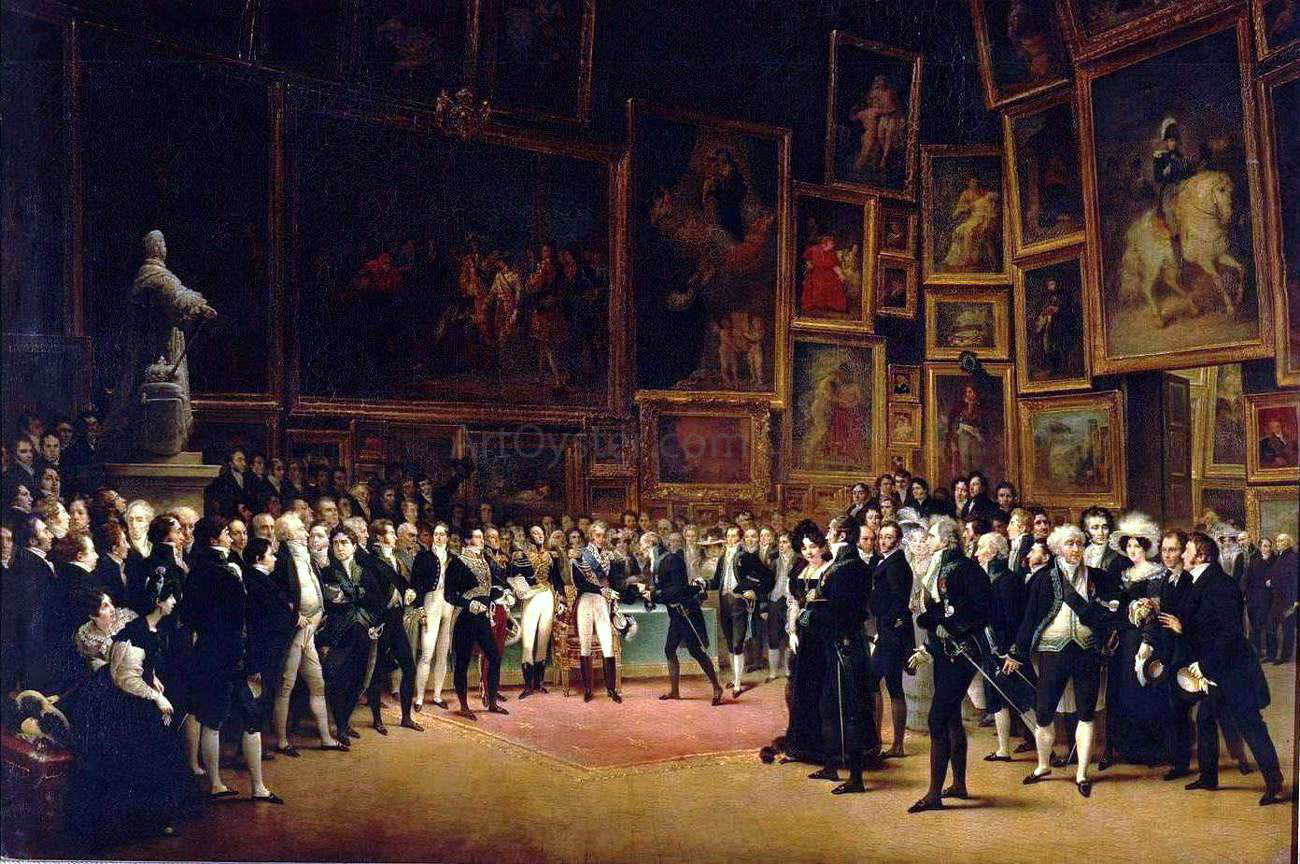 Francois-Joseph Heim Charles V Distributing Awards to the Artists at the Close of the Salon of 1824 - Canvas Print