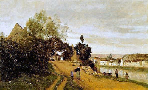 Jean-Baptiste-Camille Corot Chateau Thierry - Canvas Print