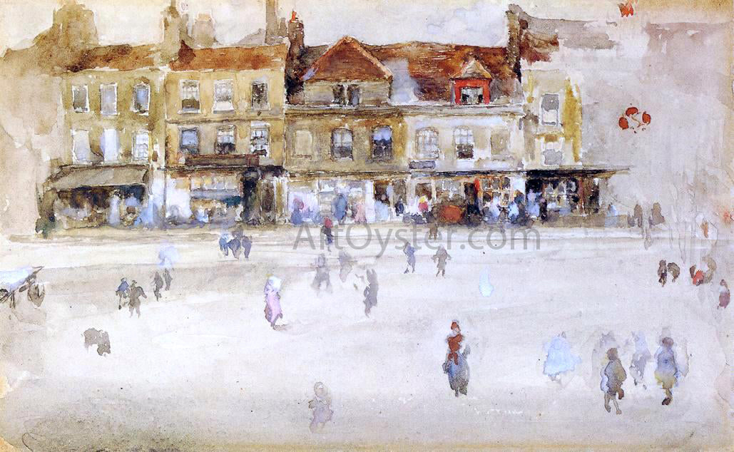 James McNeill Whistler Chelsea Shops - Canvas Print