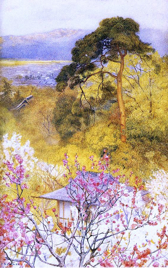 Henry Roderick Newman Cherry Blossom, Kyoto - Canvas Print