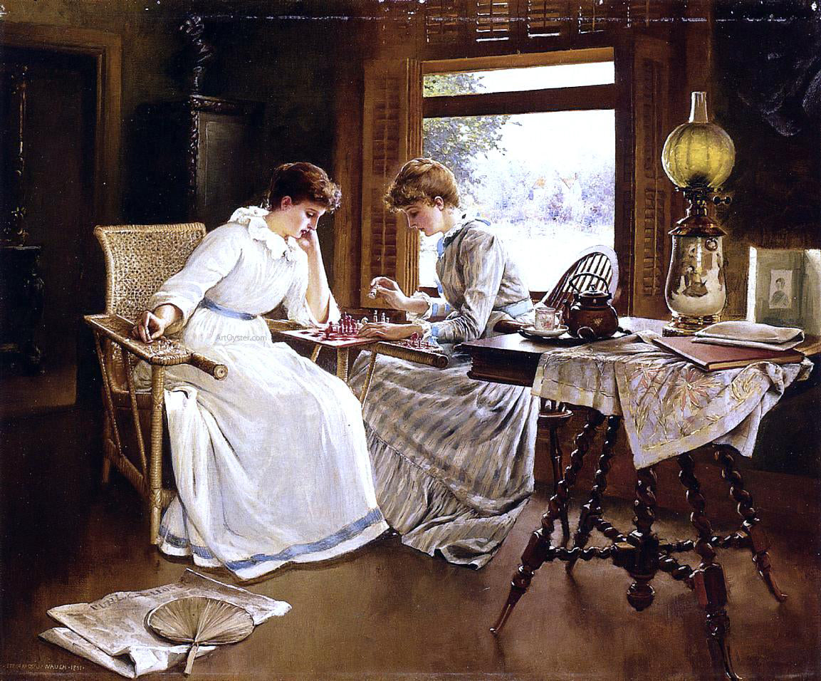 Frederick Judd Waugh Chess Players - Canvas Print