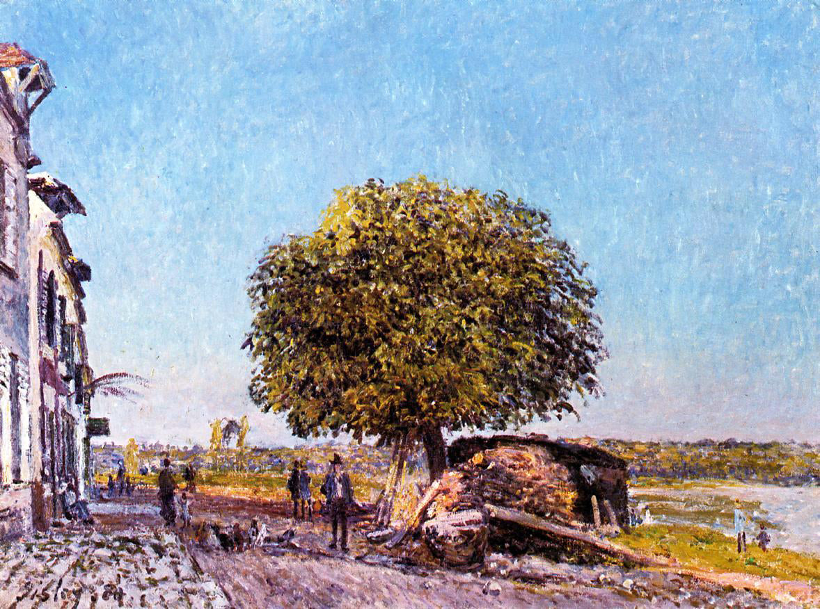 Alfred Sisley Chestnut Tree at Saint-Mammes - Canvas Print