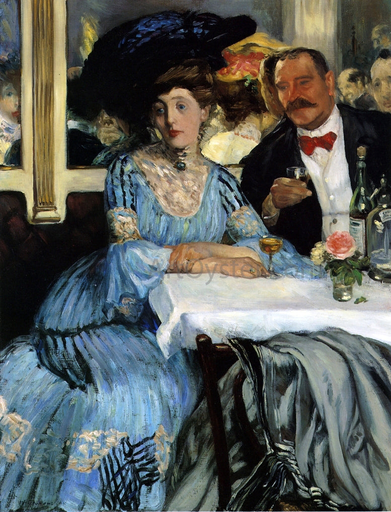 William James Glackens Chez Mouquin - Canvas Print