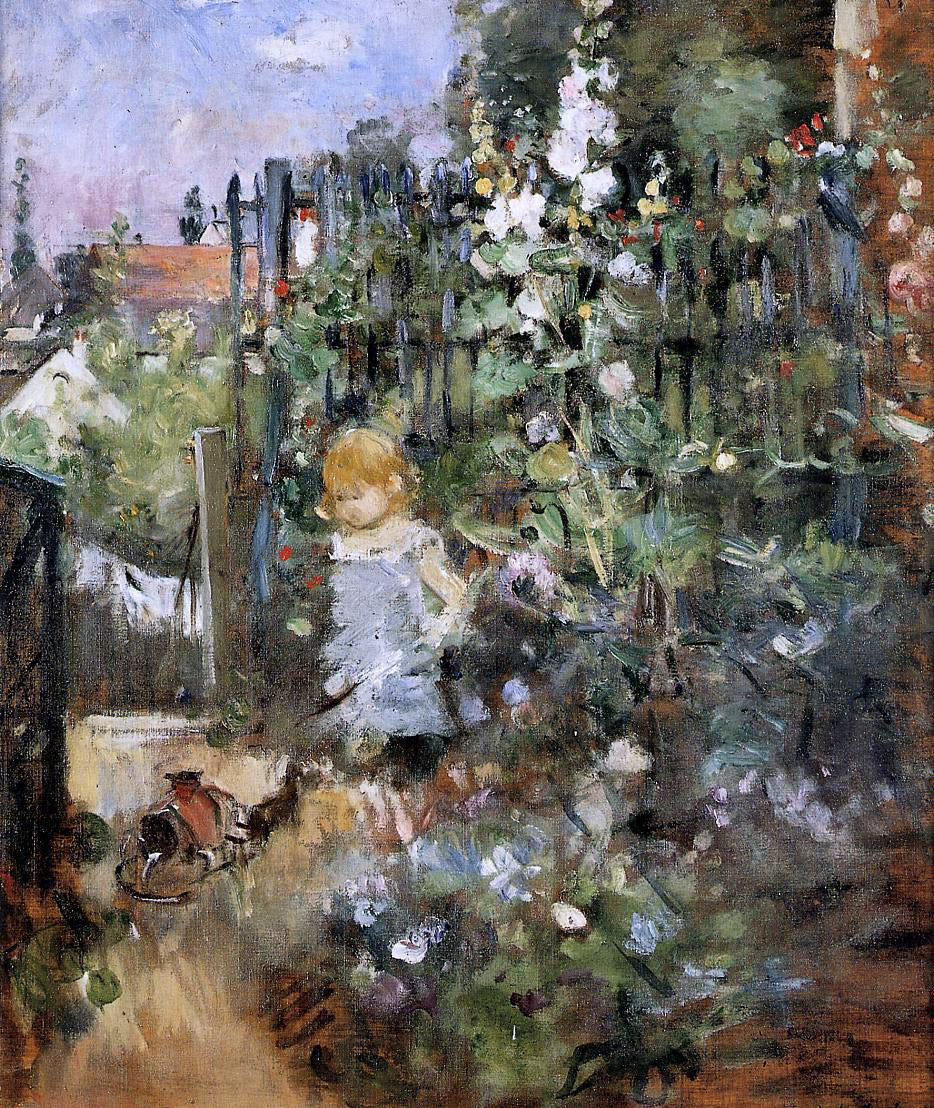 Berthe Morisot Child in the Rose Garden - Canvas Print