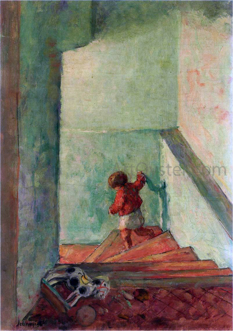 Henri Lebasque A Child on the Stairs - Canvas Print