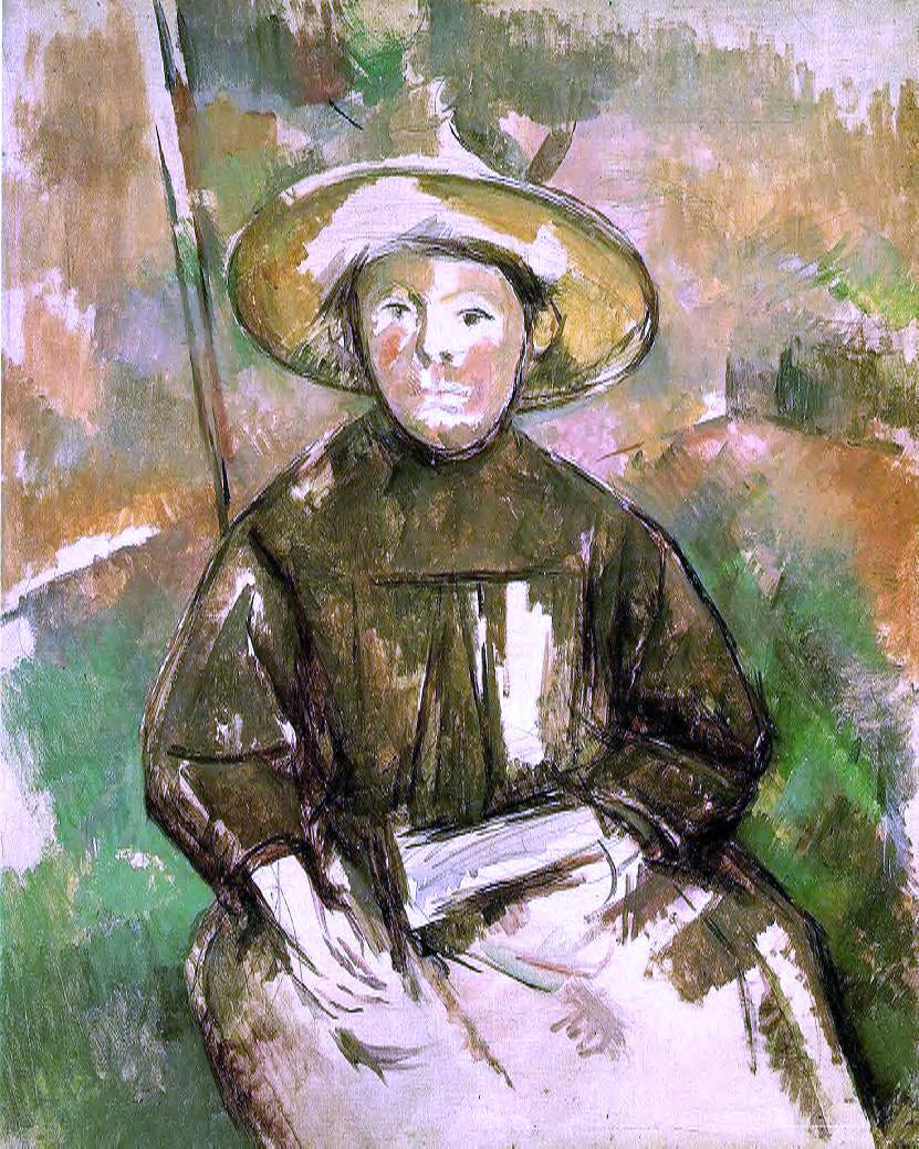 Paul Cezanne Child with Straw Hat - Canvas Print