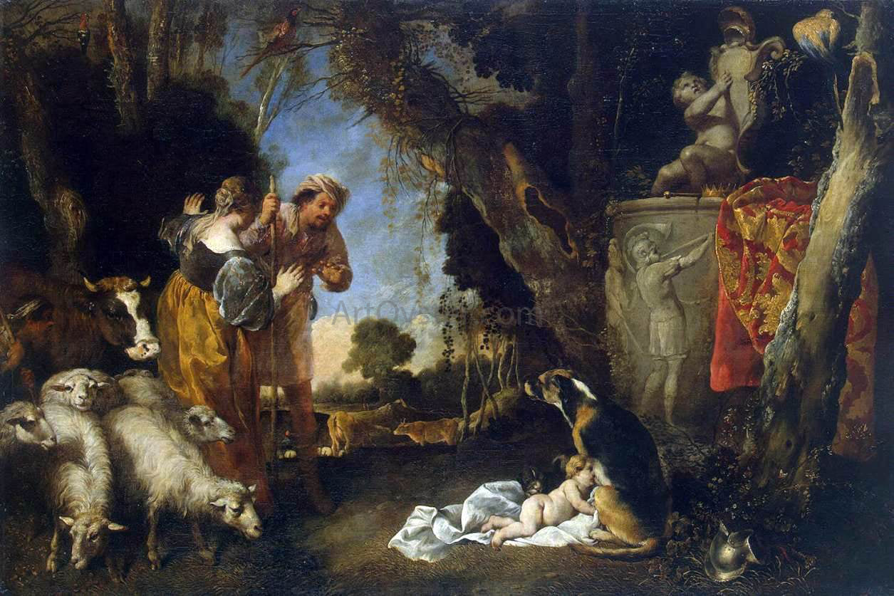 Antonio Maria Vassallo Childhood of King Cyrus - Canvas Print