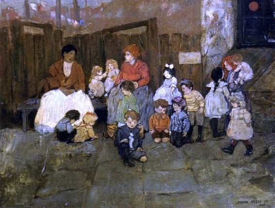 Jerome Myers Children at Play - Canvas Print