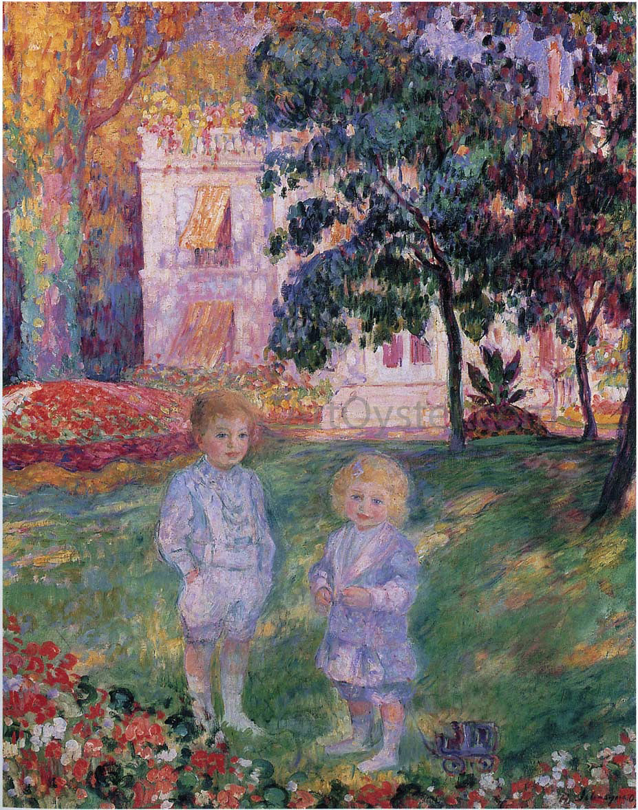 Henri Lebasque Children in the Garden - Canvas Print