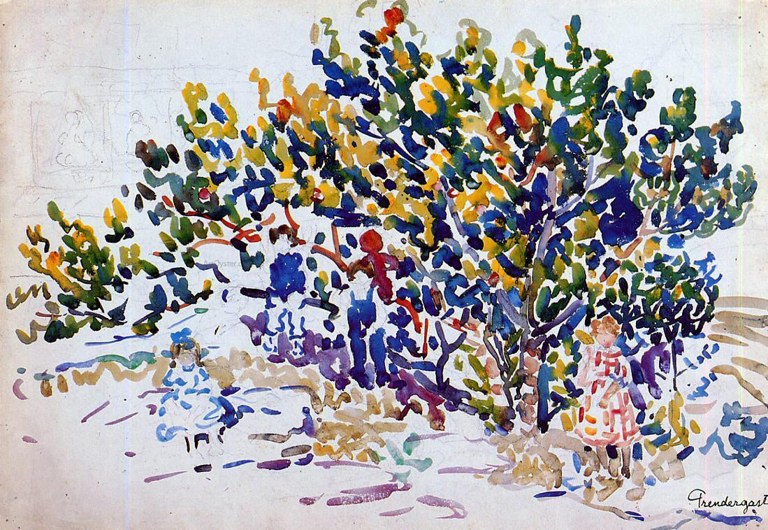 Maurice Prendergast Children in the Tree - Canvas Print