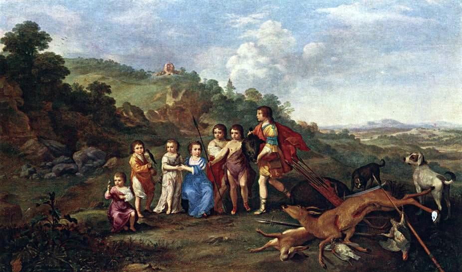 Cornelis Van Poelenburgh Children of Frederick V Prince Elector of Pfalz and King of Bohemia - Canvas Print