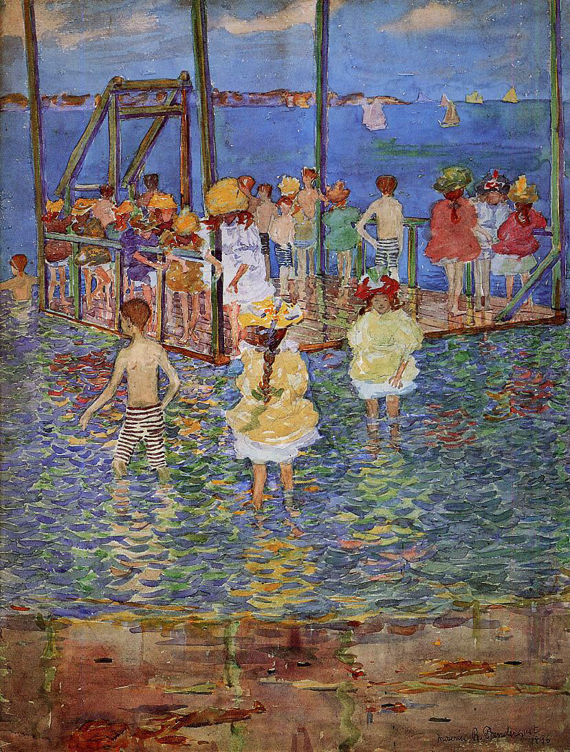 Maurice Prendergast Children on a Raft - Canvas Print
