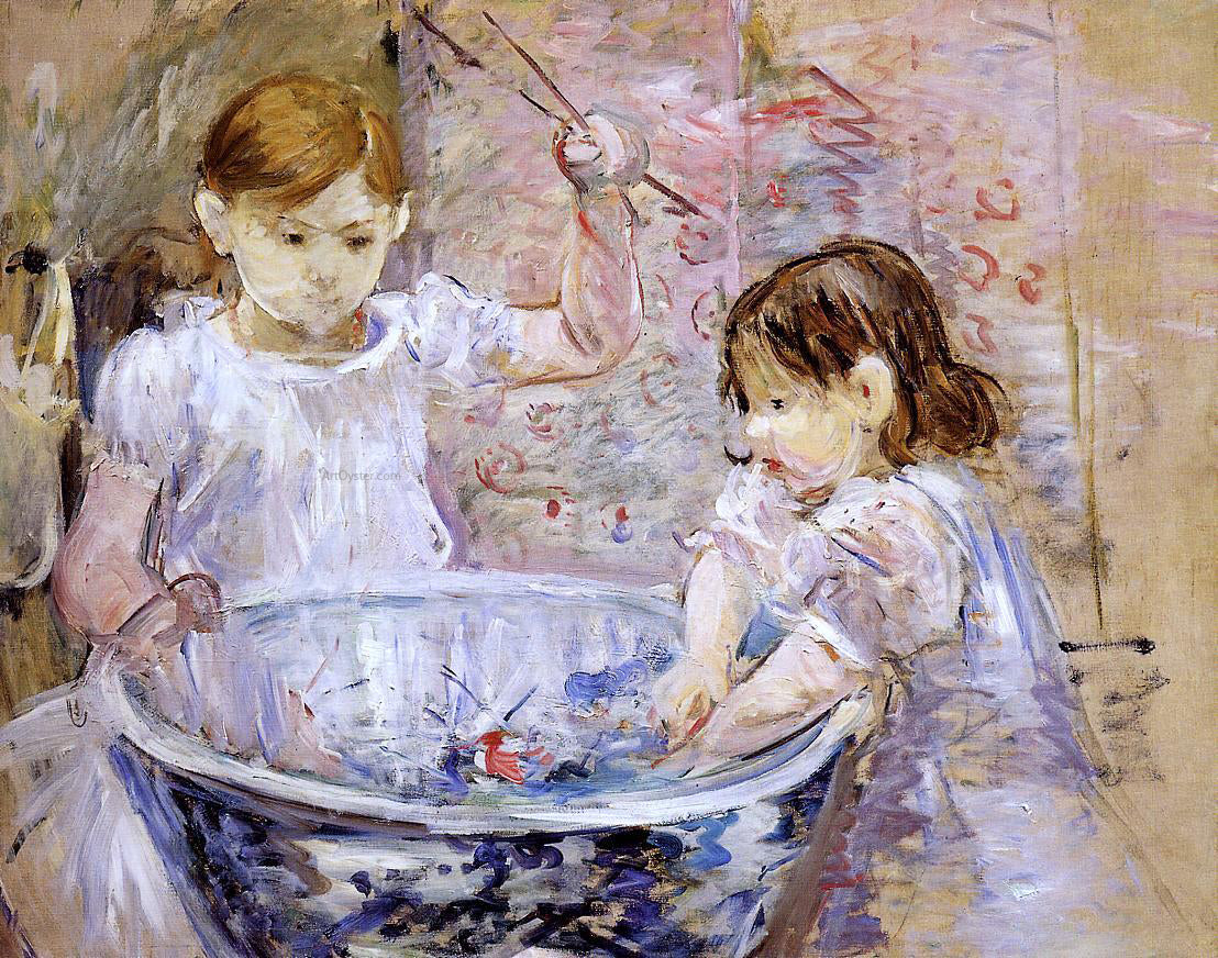 Berthe Morisot Children with a Bowl - Canvas Print
