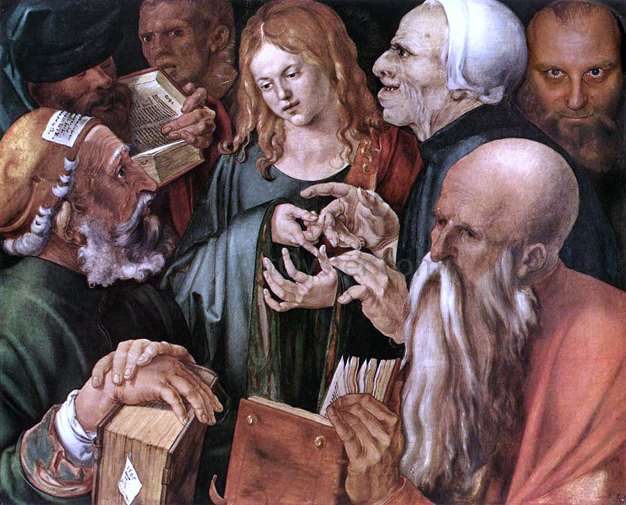 Albrecht Durer Christ among the Doctors - Canvas Print
