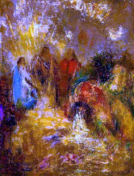Odilon Redon Christ and His Disciples - Canvas Print