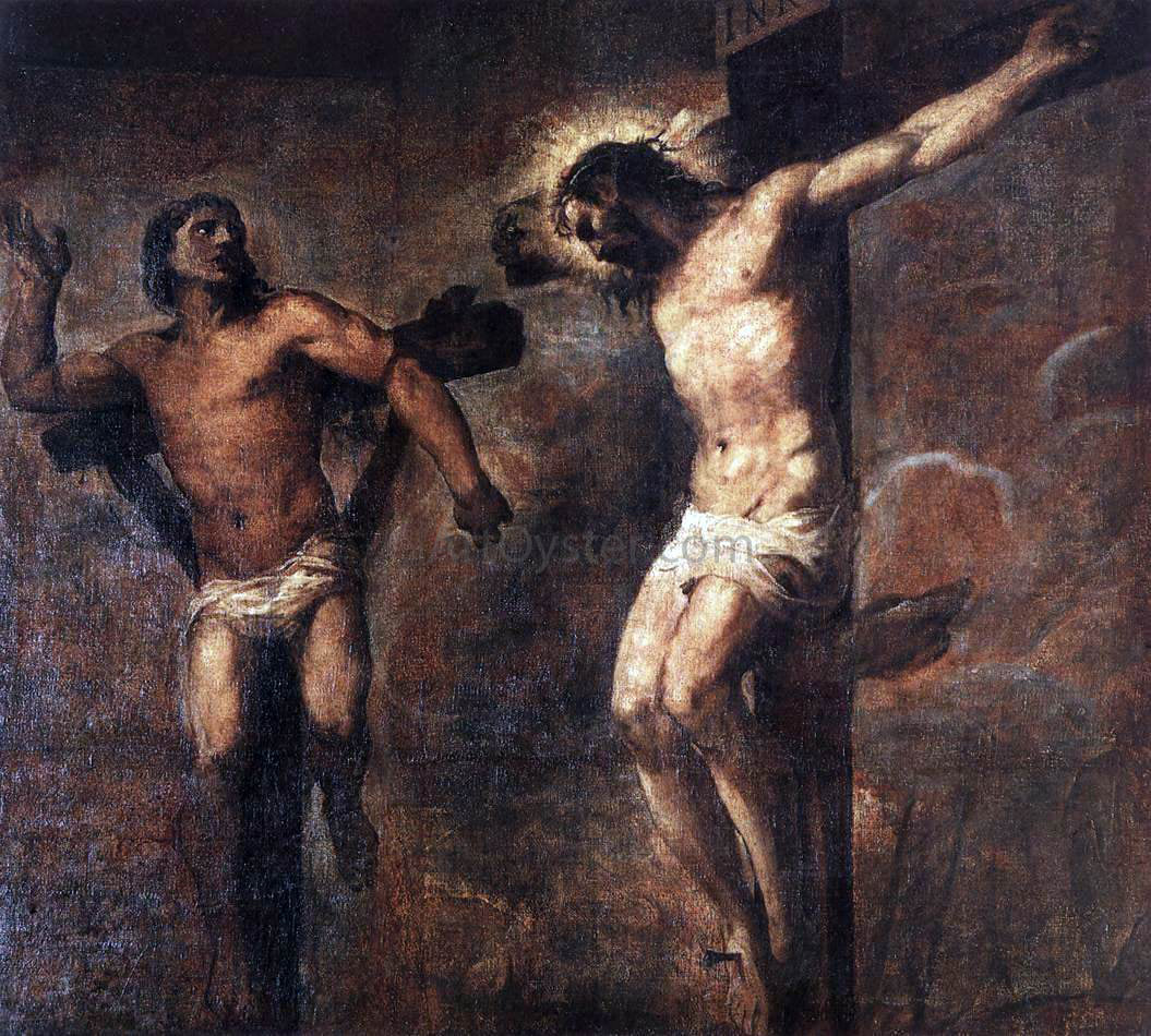 Titian Christ and the Good Thief - Canvas Print