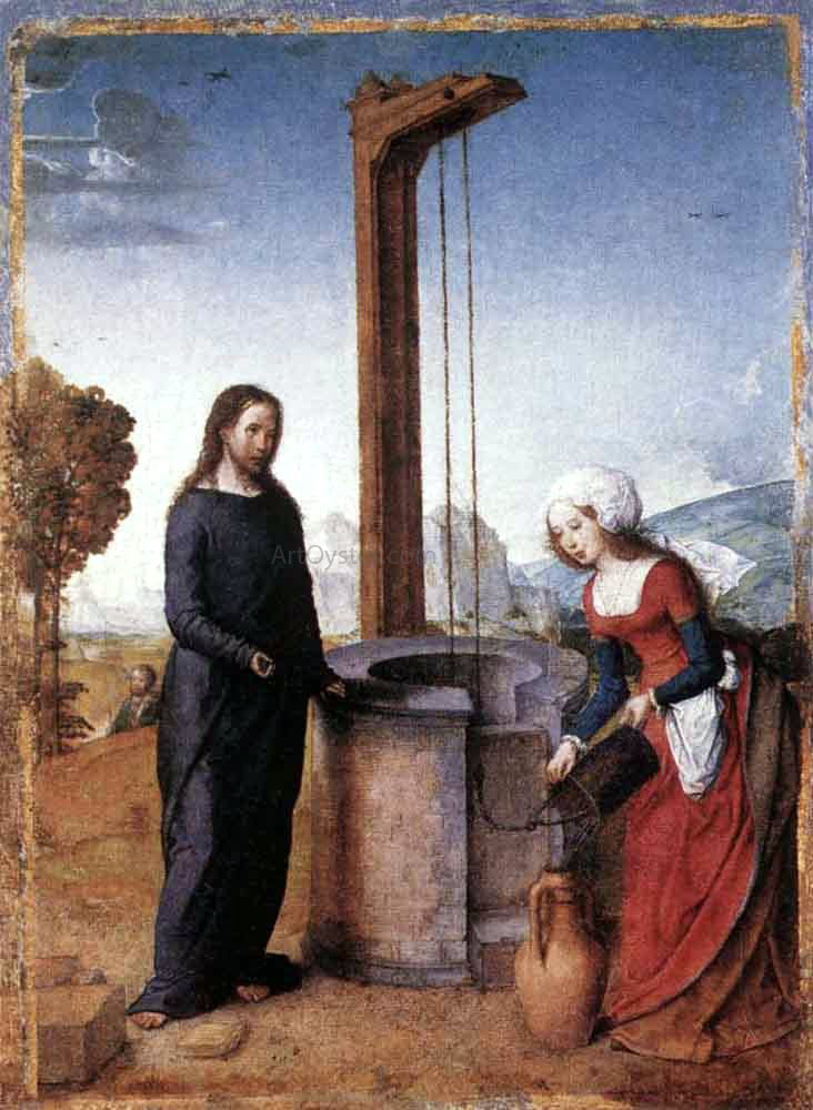 Juan De Flandes Christ and the Woman of Samaria - Canvas Print