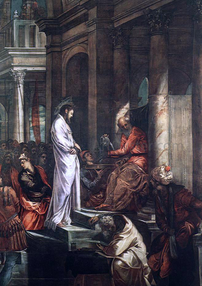 Jacopo Robusti Tintoretto Christ before Pilate - Canvas Print