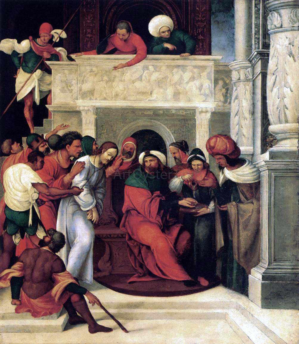 Ludovico Mazzolino Christ before Pilate - Canvas Print