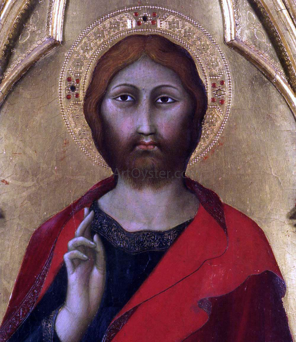 Lippo Memmi Christ Blessing (detail) - Canvas Print