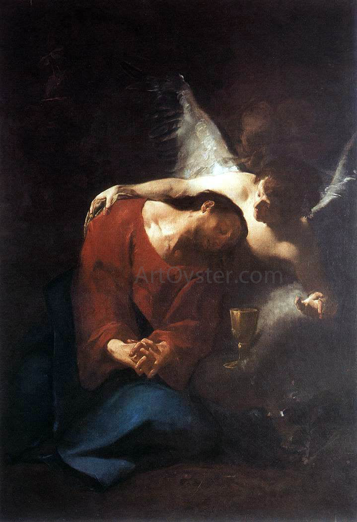 Paul Troger Christ Comforted by an Angel - Canvas Print